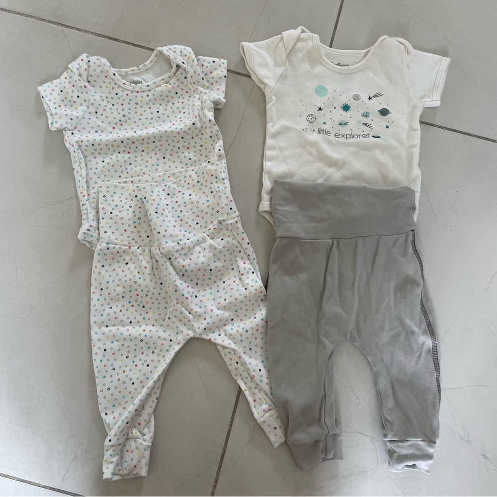2 Indigo Baby Outfit Set- 3-6 months